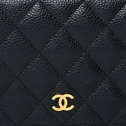 Chanel Caviar Quilted Yen Wallet Black 10 of 10