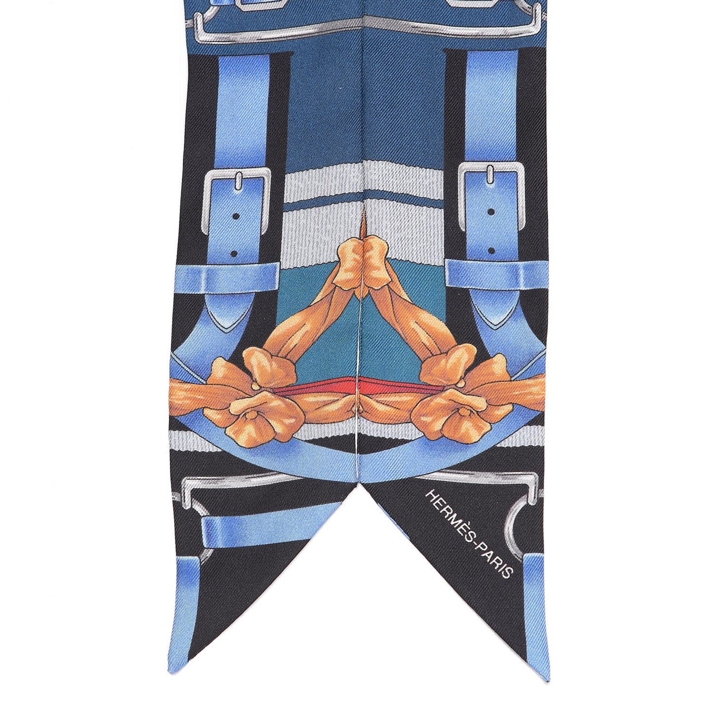 Silk Grand Manege Twilly Bleu Rouge Black