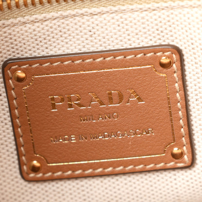 Prada Yarn Raffia Effect Crochet Large Aimée Shoulder Bag Natural 6 of 11