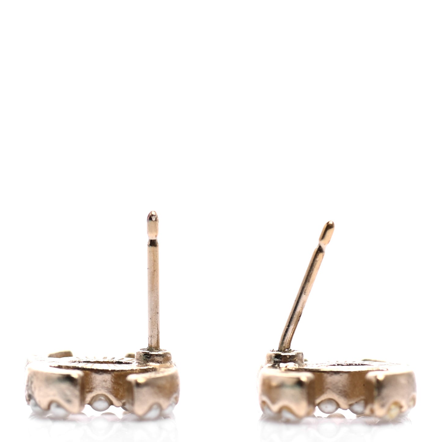 Pearl CC Earrings Gold