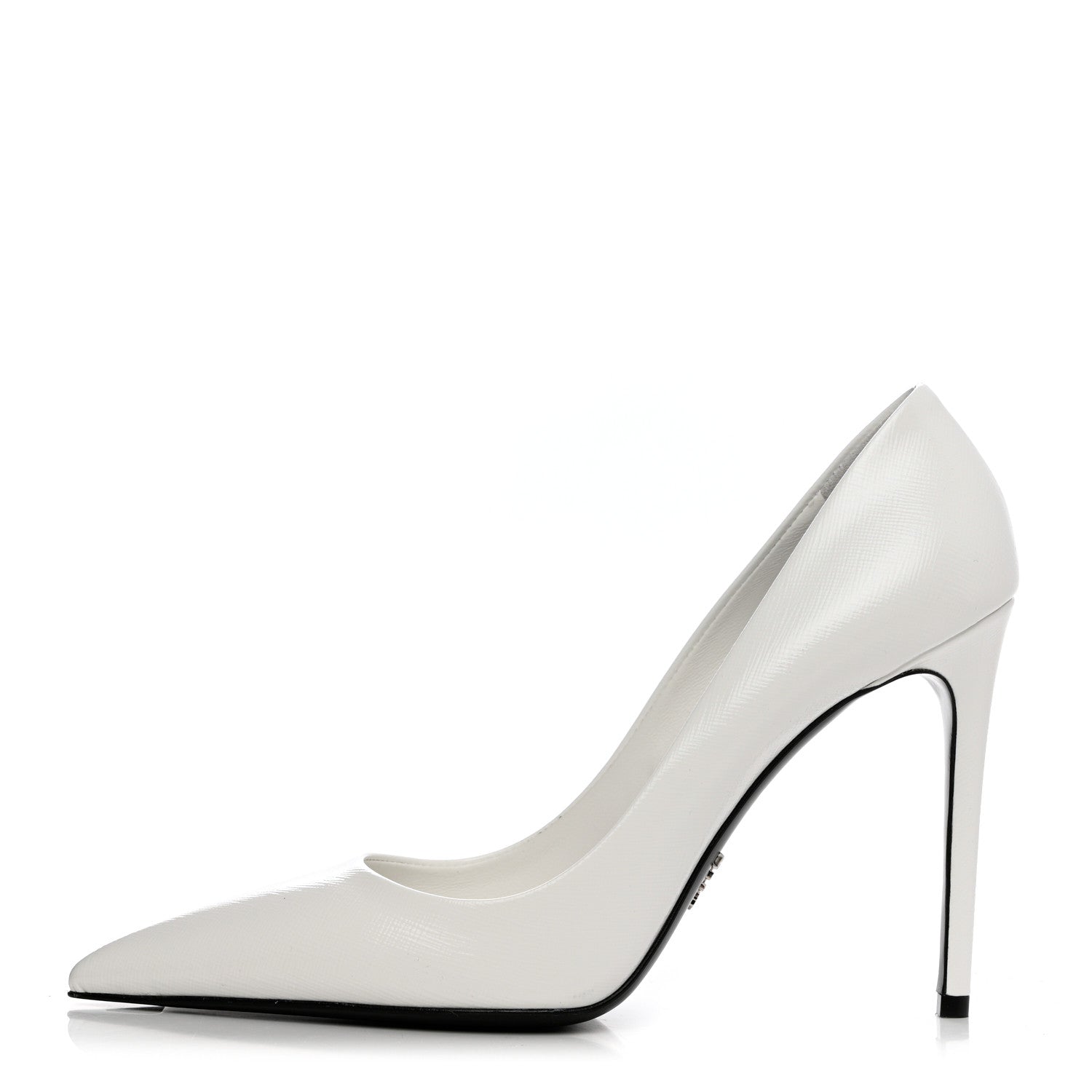 Prada Saffiano Patent Pumps 39 White 1 of 13