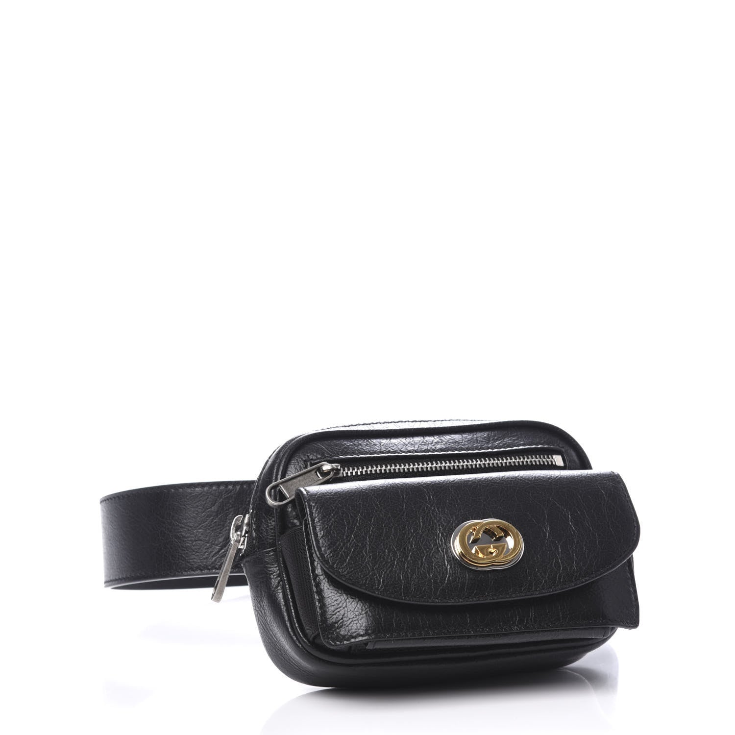 Gucci Fluffy Calfskin Mini Morpheus Belt Bag 70 28 Black 4 of 11