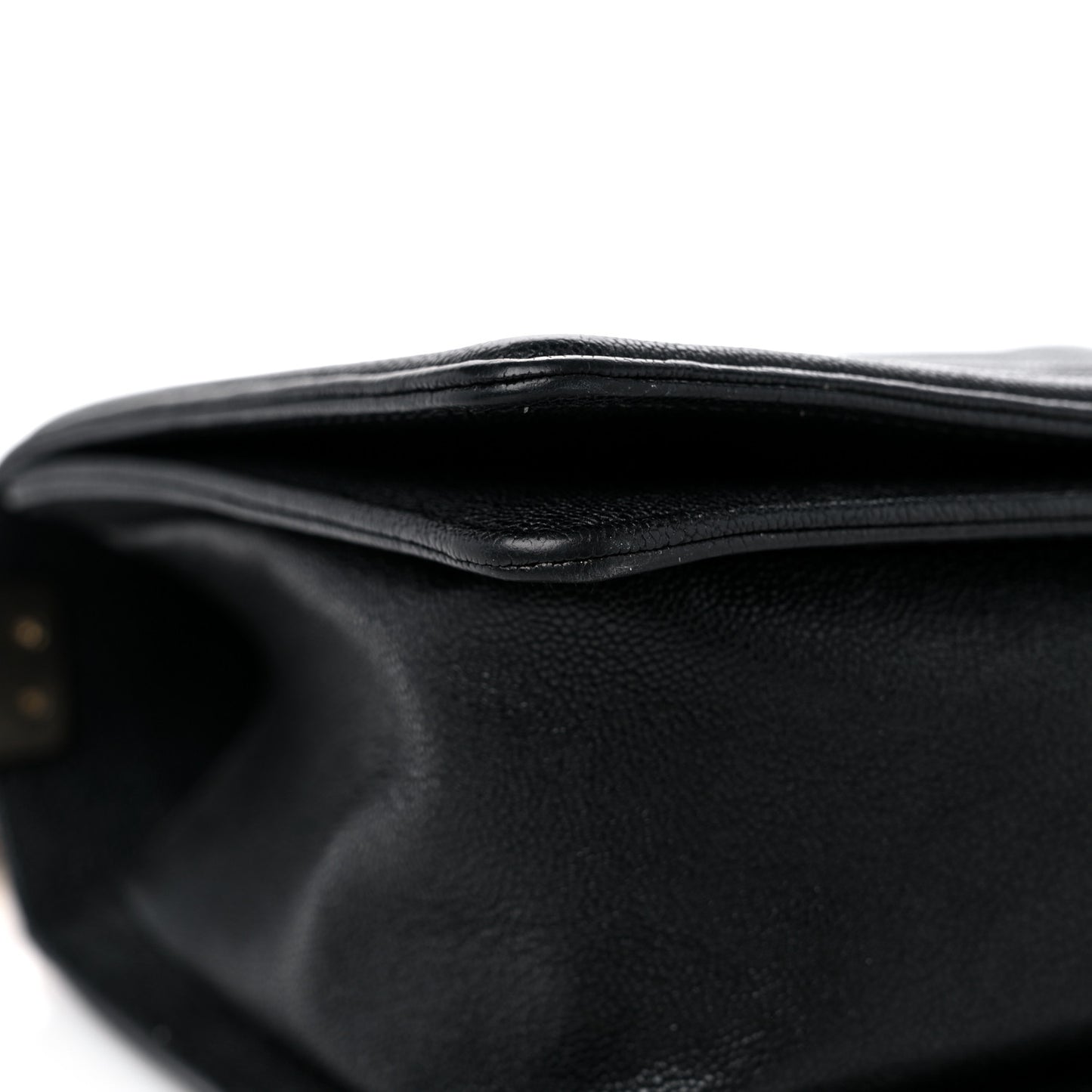 Caviar Chevron Quilted Medium Boy Flap Black