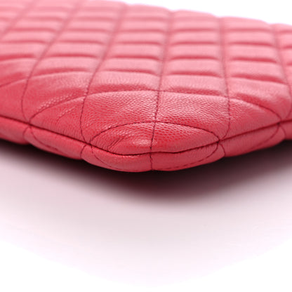 Chanel Caviar Quilted Large Cosmetic Case Red 9 of 9
