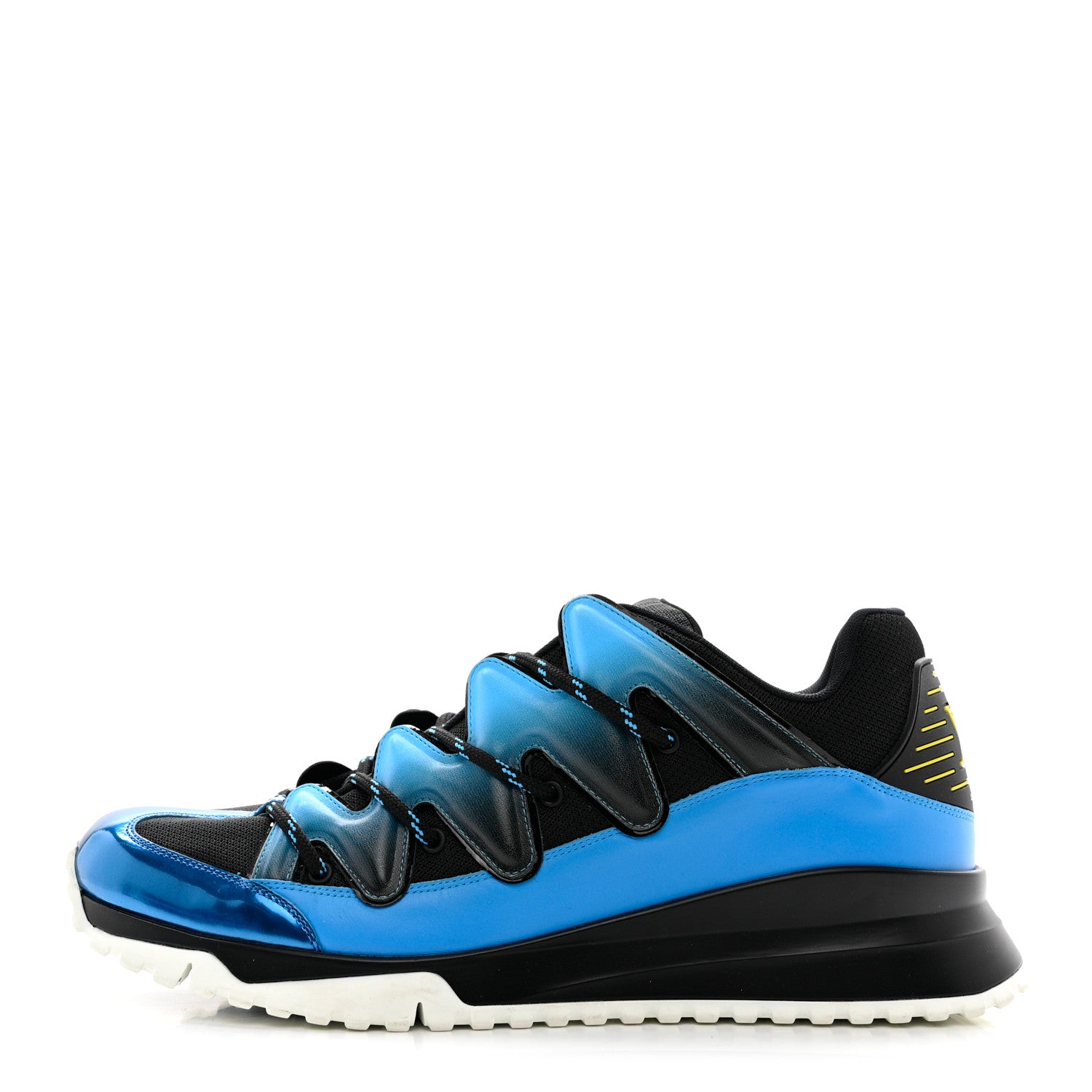 Louis Vuitton Calfskin Mens Zig Zag Sneakers 11.5 Black Blue 1 of 14