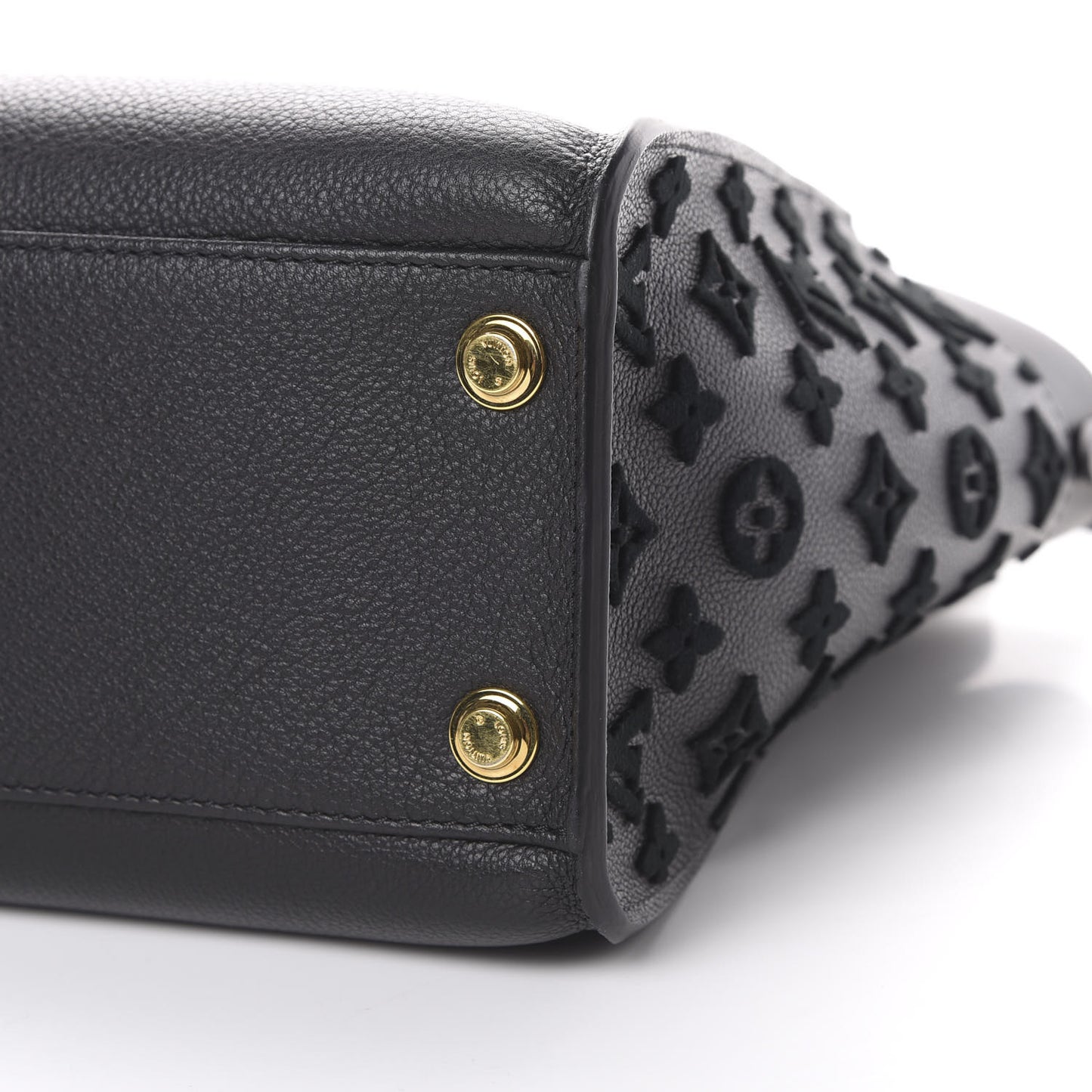 Calfskin Monogram Tufting On My Side Black