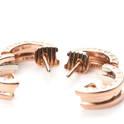 Bulgari 18K Rose Gold Small B.Zero1 Hoop Earrings 3 of 5