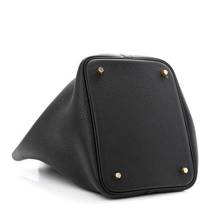 Hermes Taurillon Clemence Matte Alligator Picotin Lock Touch 22 MM Black 4 of 10