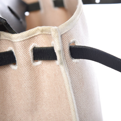 Hermes Toile Vache Calfskin Herbag 30 PM Natural Black 13 of 20