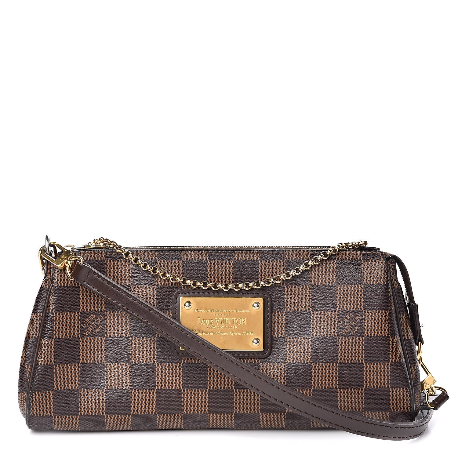 Louis Vuitton Damier Ebene Eva Clutch 1 of 10