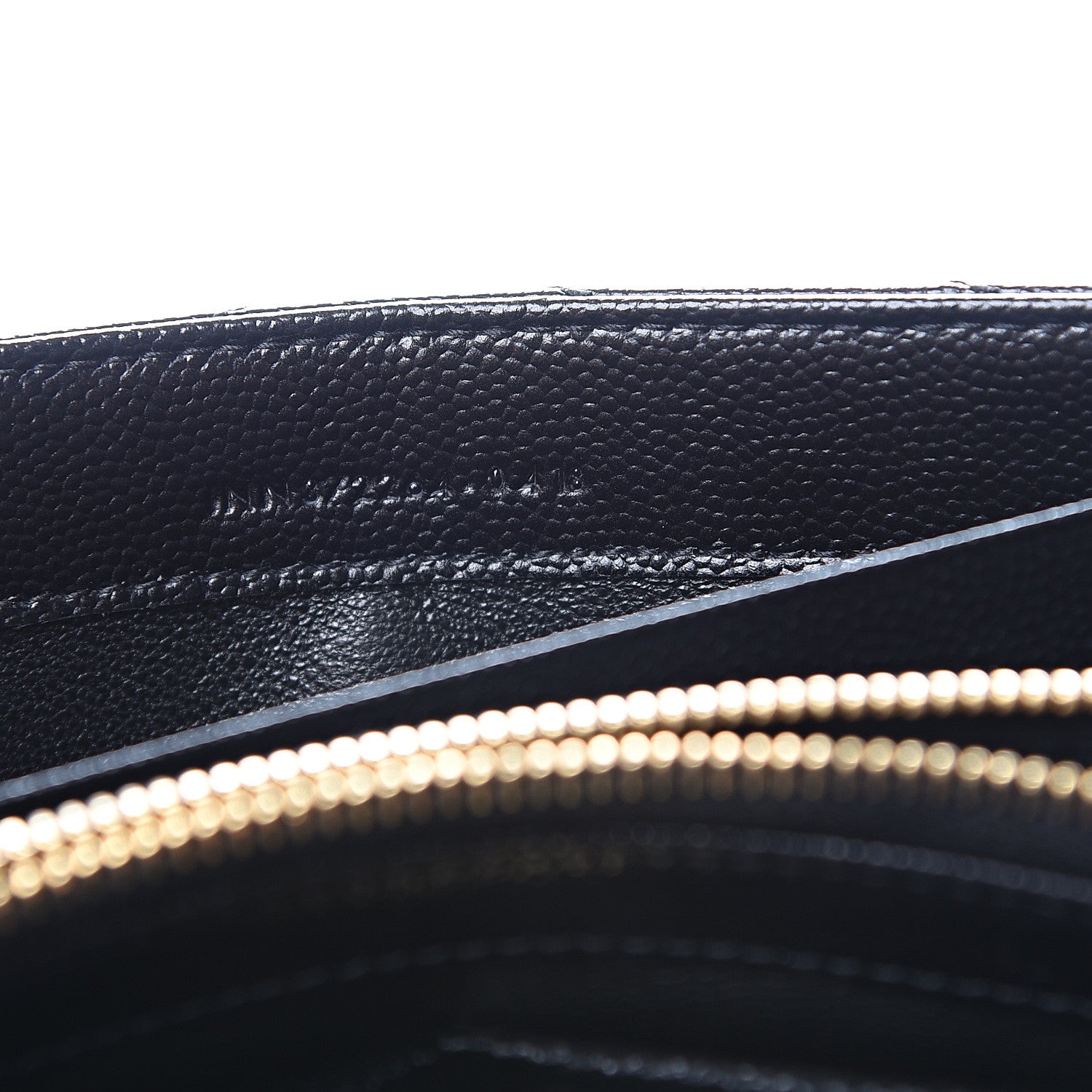 Saint Laurent Grain De Poudre Matelasse Chevron Monogram Flap Wallet Black 6 of 9