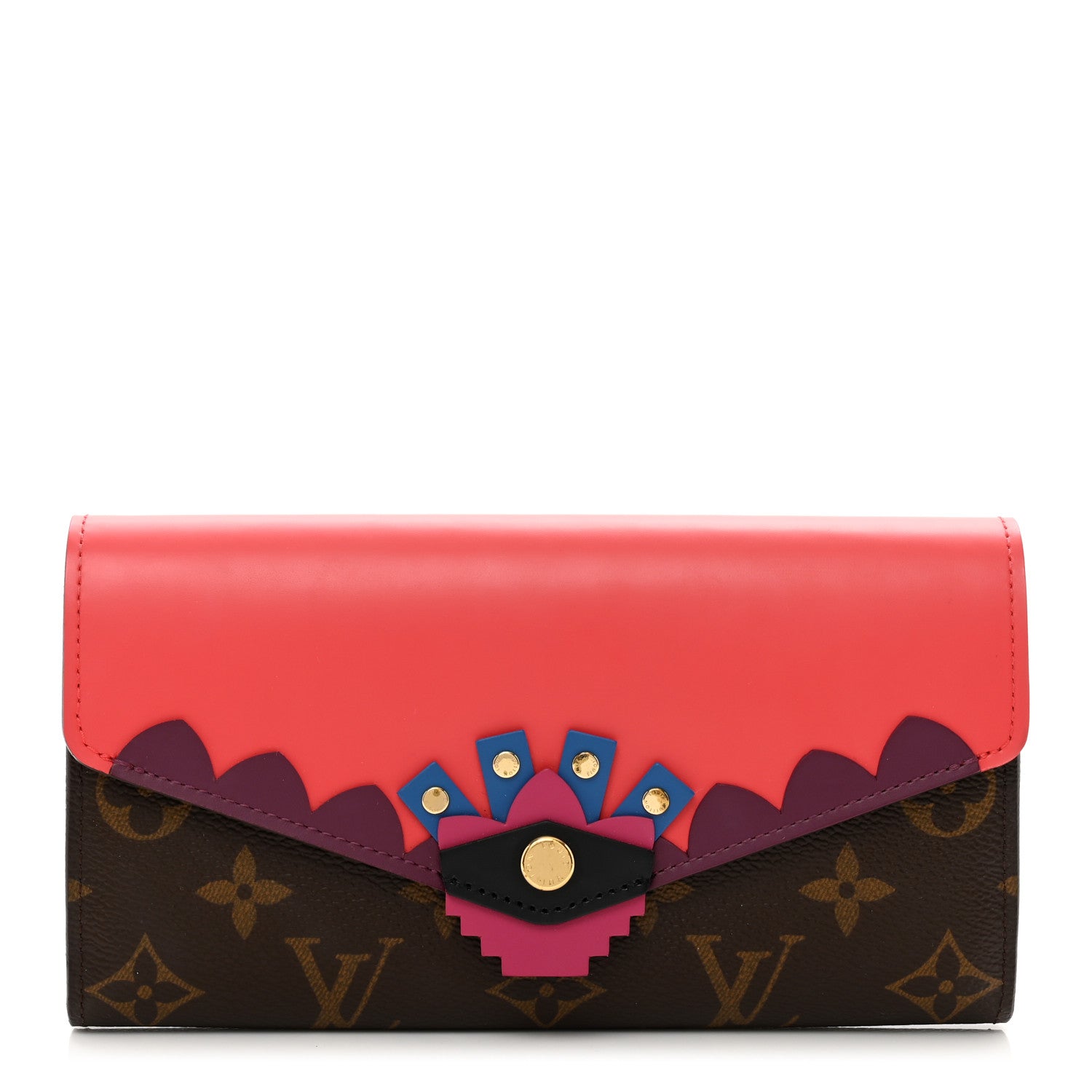 Louis Vuitton Monogram Totem Sarah Wallet Flamingo 1 of 10