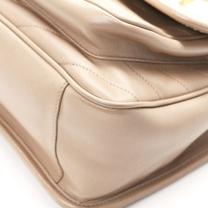 Saint Laurent Lambskin Matelasse Monogram Medium Niki Chain Satchel Dark Beige 13 of 16