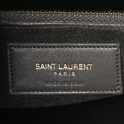 Saint Laurent Calfskin Crocodile Embossed Small Sac De Jour Fog 6 of 12