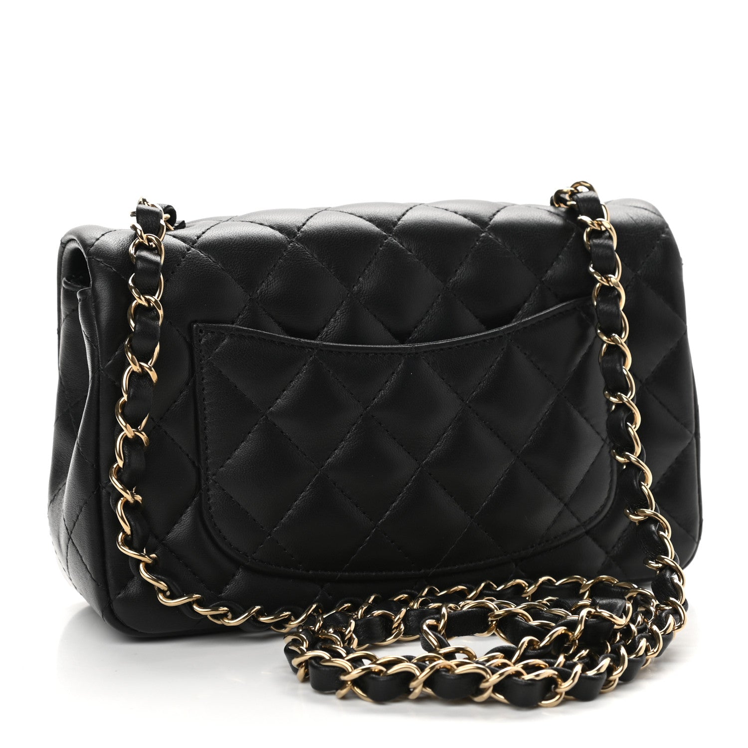 Chanel Lambskin Quilted Mini Rectangular Flap Black 2 of 8