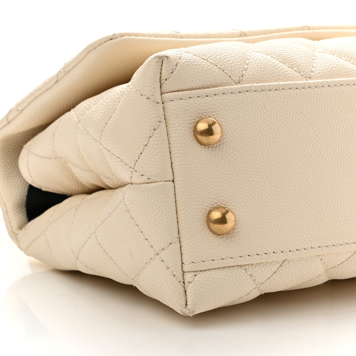 Chanel Caviar Quilted Mini Coco Handle Flap Beige 8 of 10