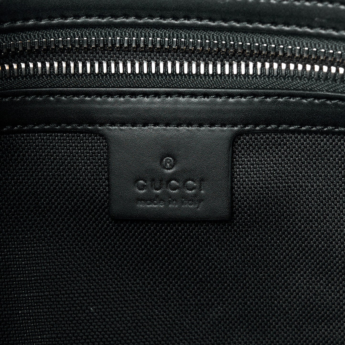 Soft GG Supreme Monogram Appia Calfskin Web East West Messenger Bag Black Grey