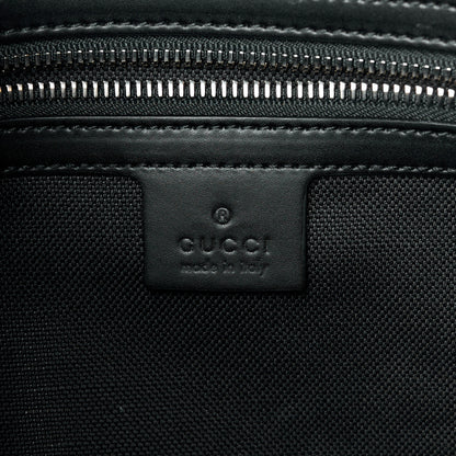 Gucci Soft GG Supreme Monogram Appia Calfskin Web East West Messenger Bag Black Grey 6 of 11