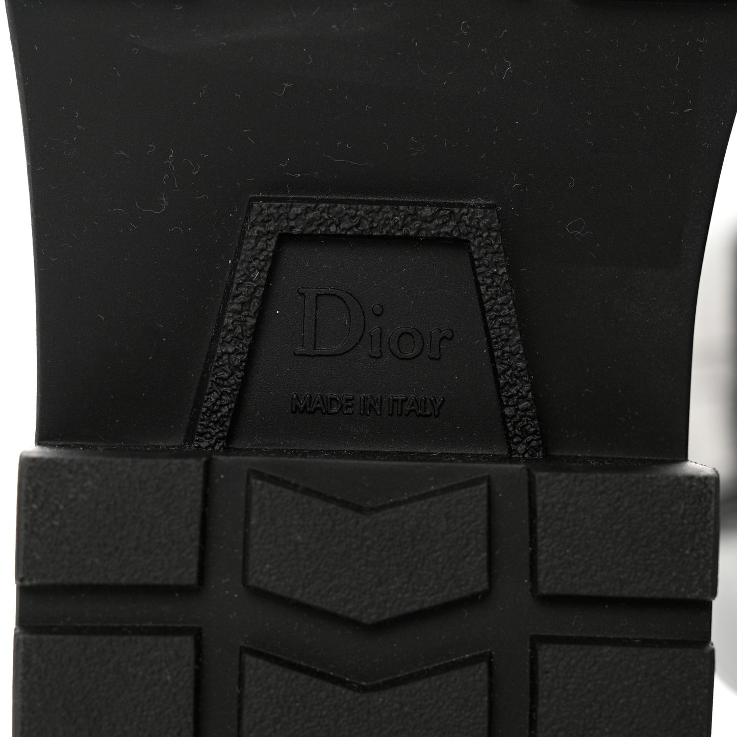 Calfskin Diorquake 25mm Combat Boots 36.5 Black