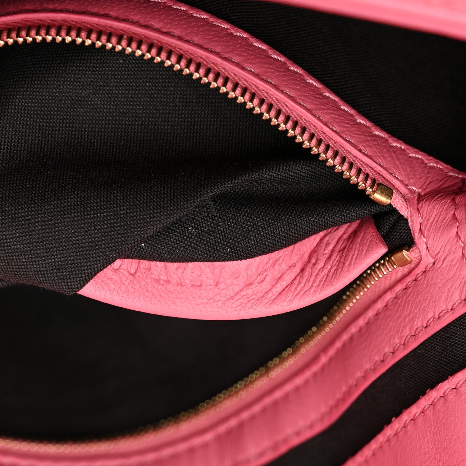 Fendi Nappa FF 1974 Embossed Baguette Rosa Fluo 7 of 12