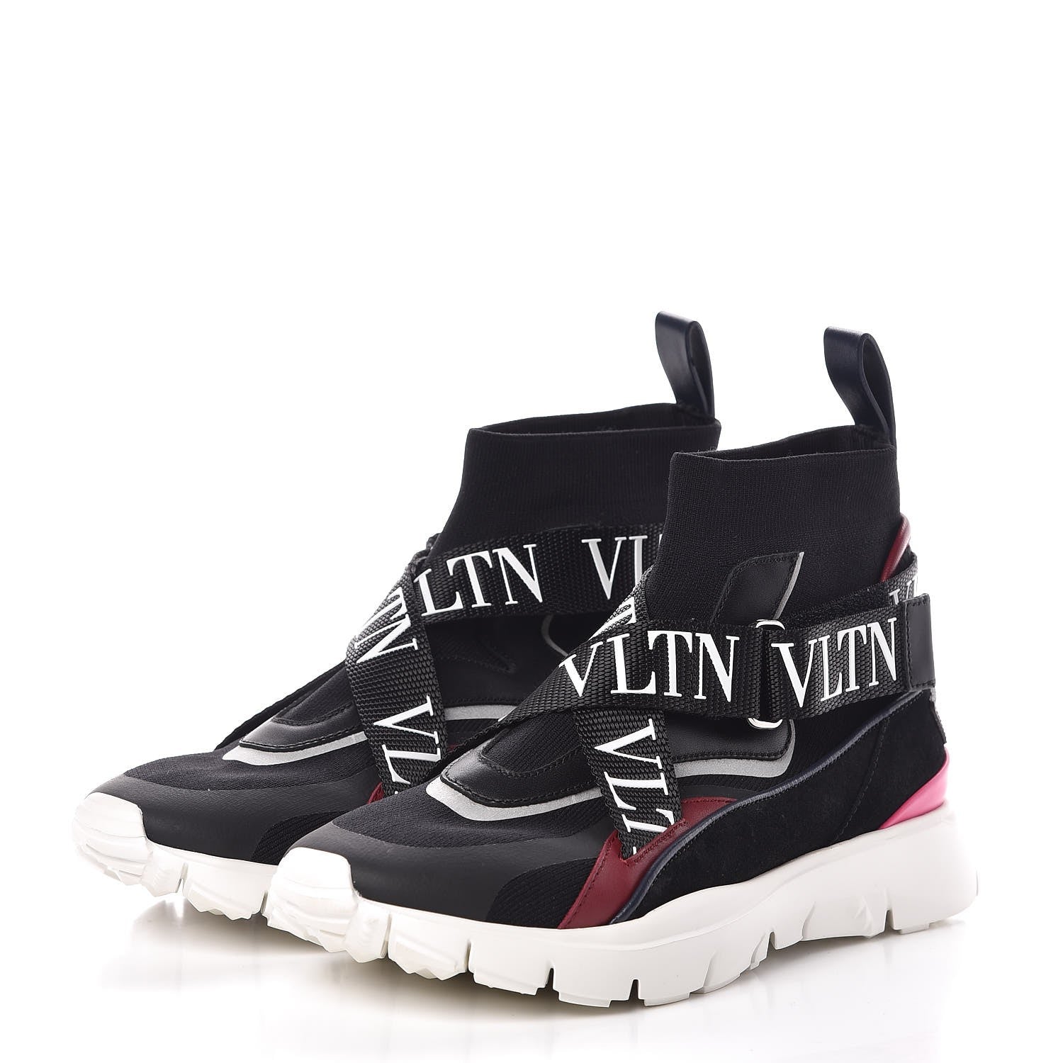 Valentino Garavani Body Tech Knit Heroes Her High Top Sneakers 35 Black 3 of 8