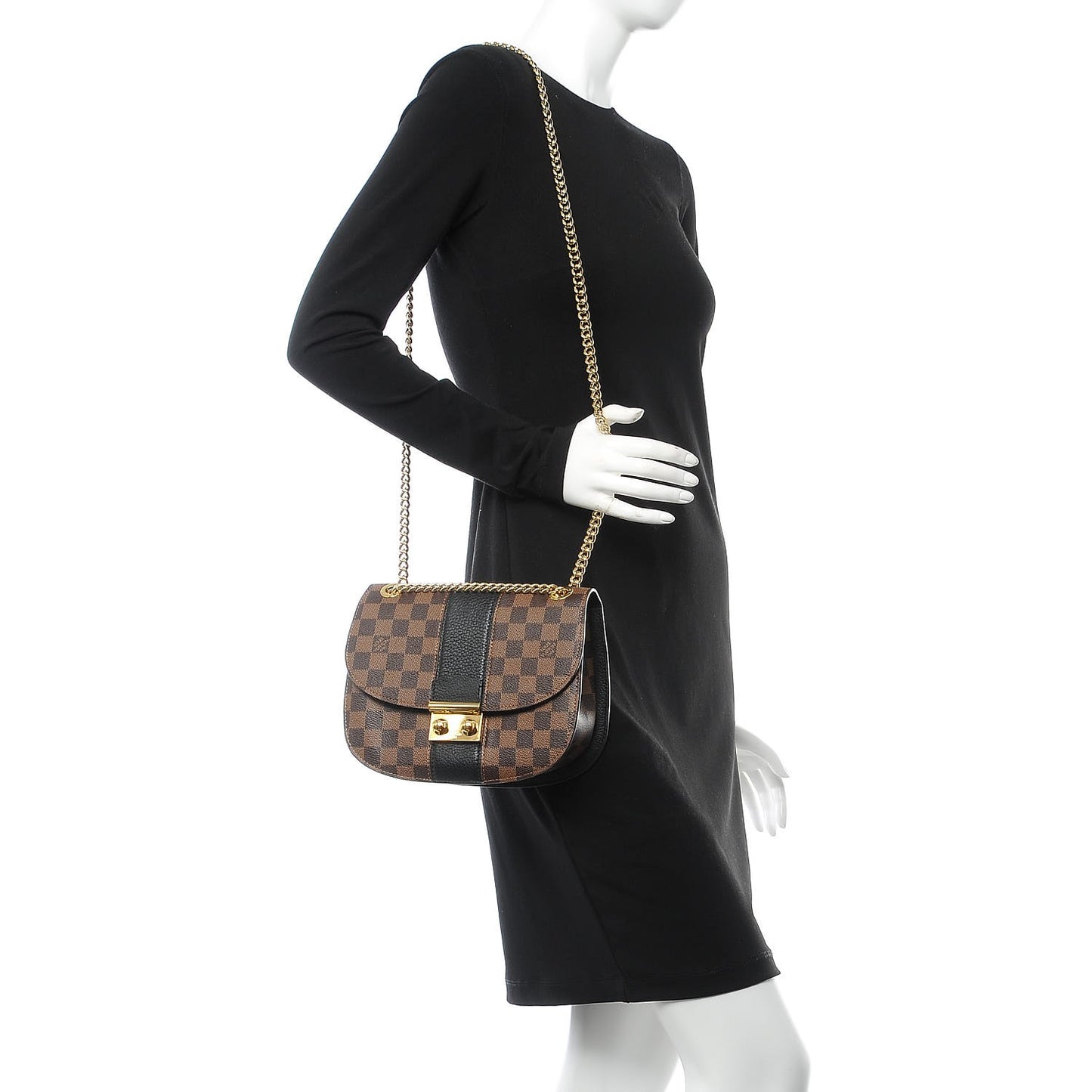 Damier Ebene Cuir Taurillon Wight Black