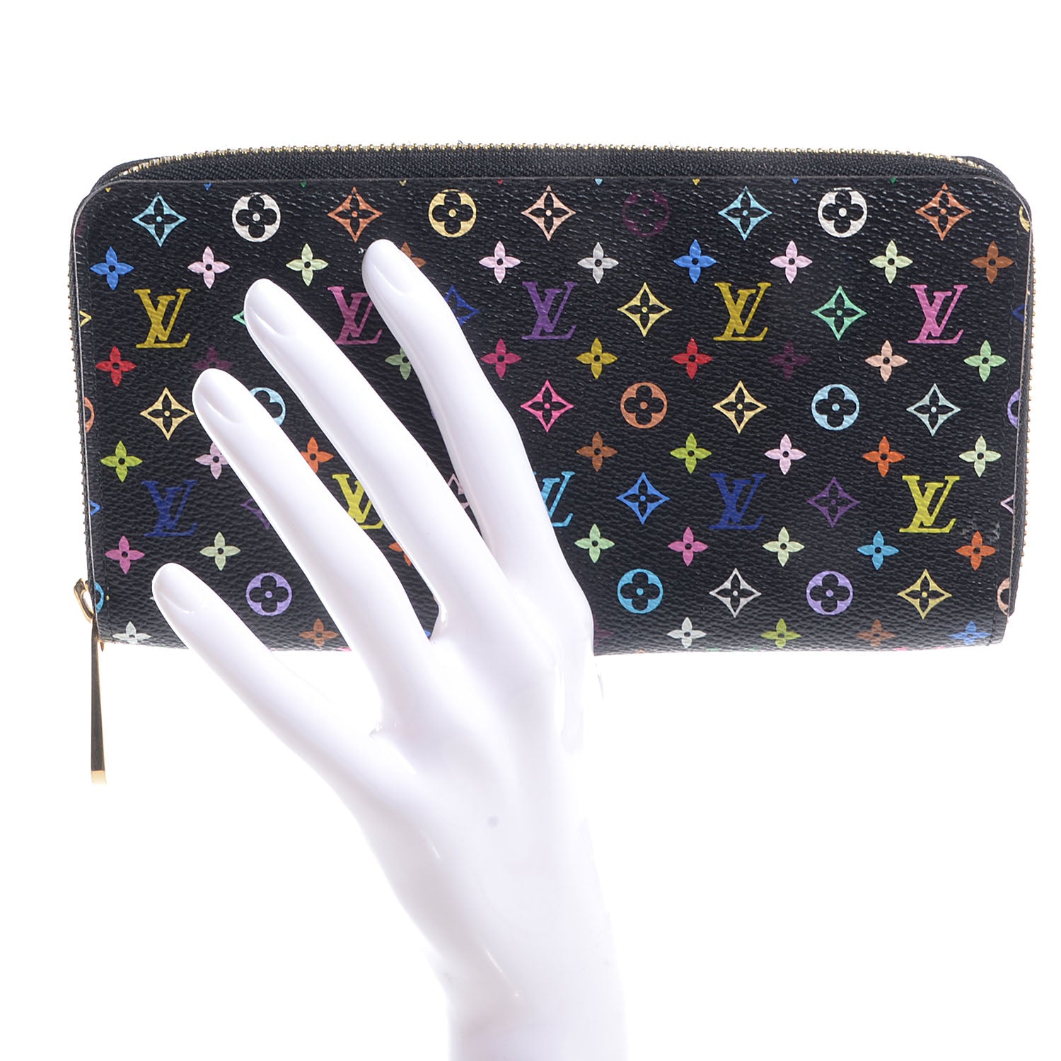 Louis Vuitton Monogram Multicolor Zippy Wallet Black Pistachio 2 of 8