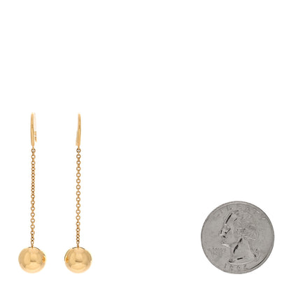 Tiffany 18K Yellow Gold 10mm HardWear Ball Hook Drop Earrings 2 of 5
