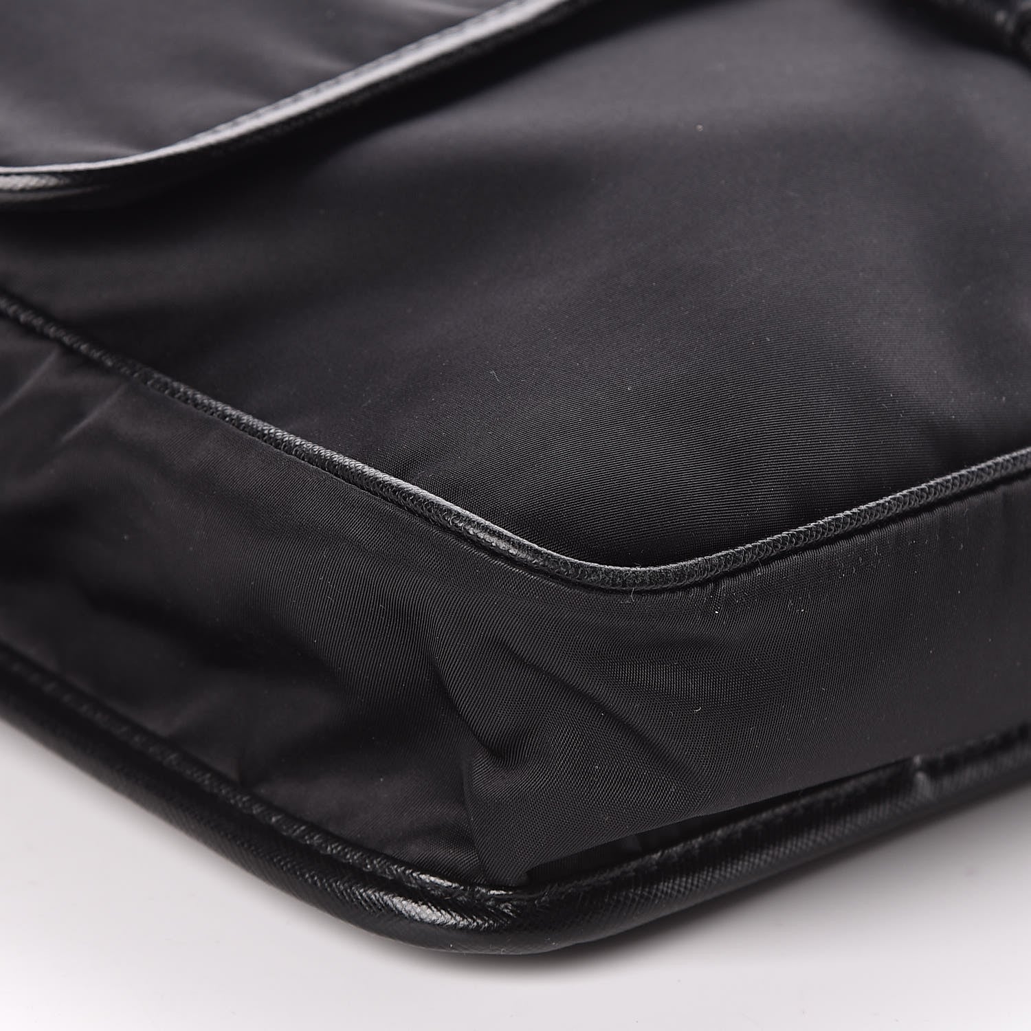 Prada Tessuto Nylon Saffiano Messenger Satchel Black 8 of 10