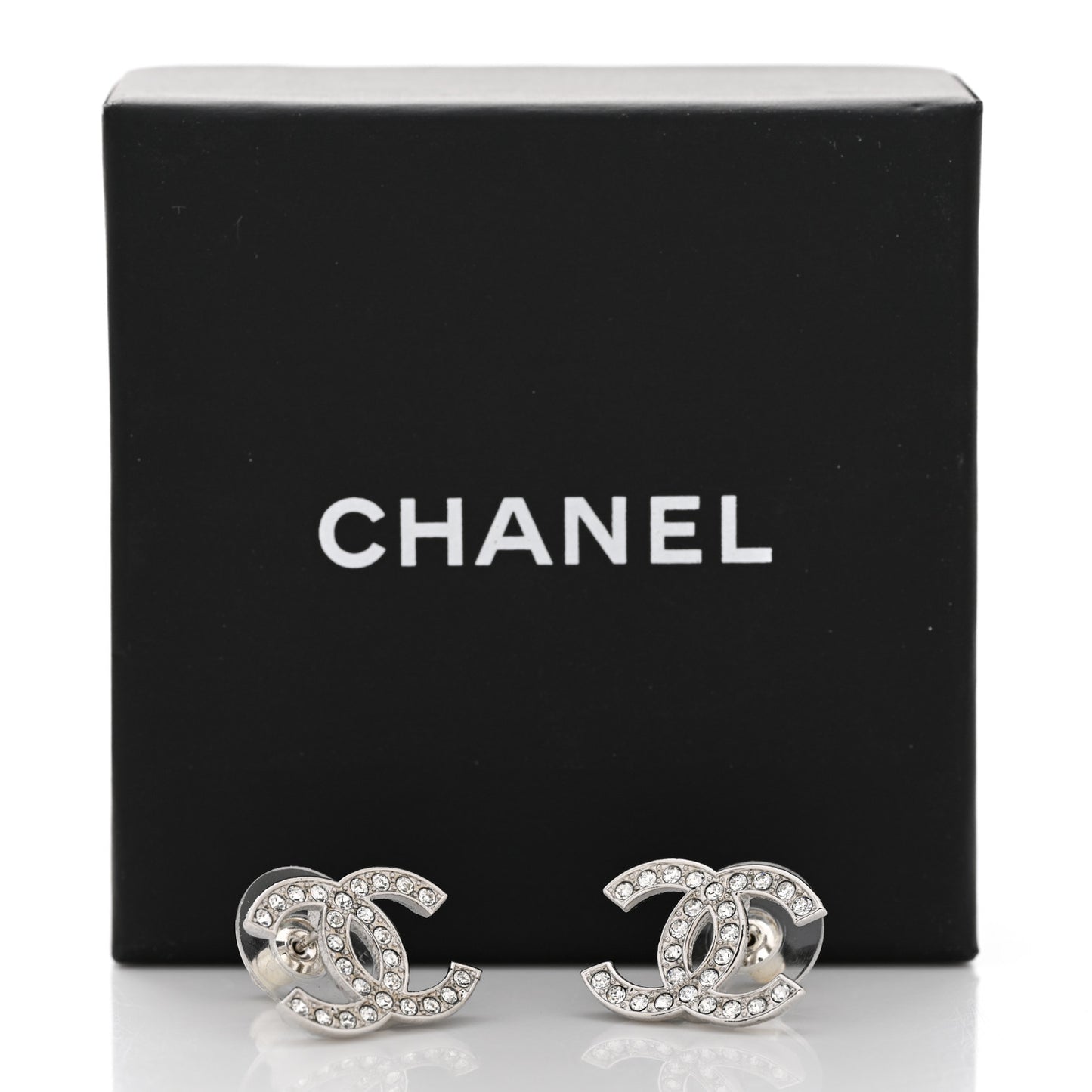 Crystal Timeless CC Earrings Silver