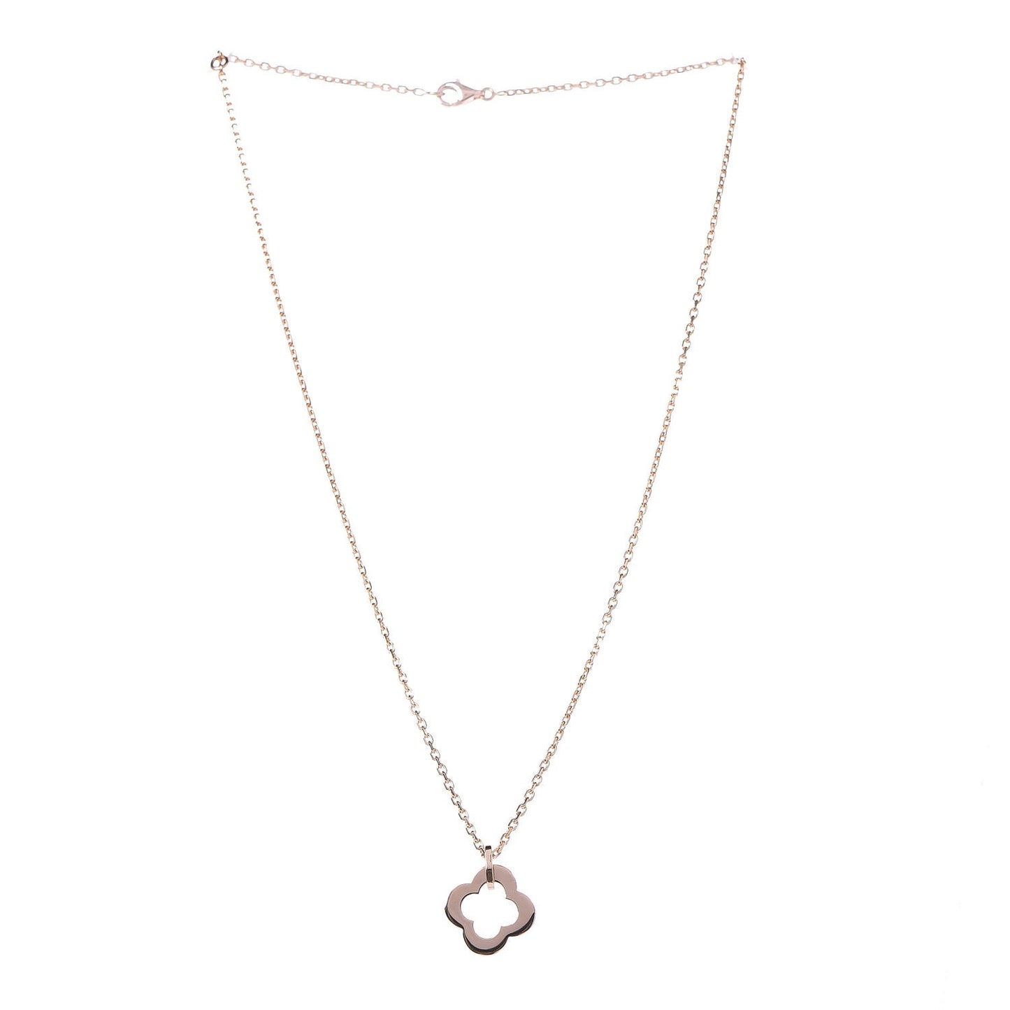 18K Rose Gold Byzantine Alhambra Pendant Necklace