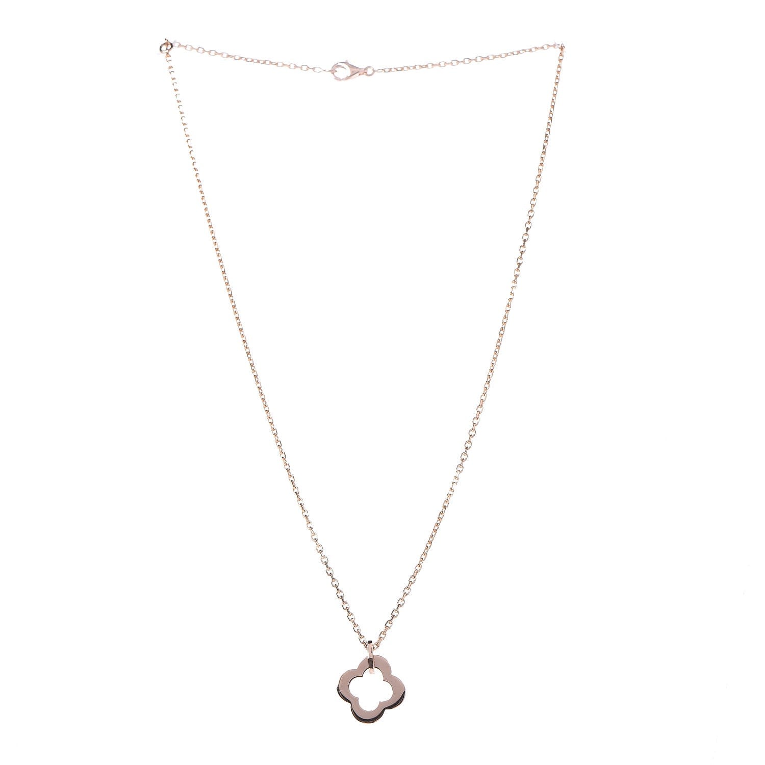 Van Cleef & Arpels 18K Rose Gold Byzantine Alhambra Pendant Necklace 3 of 6