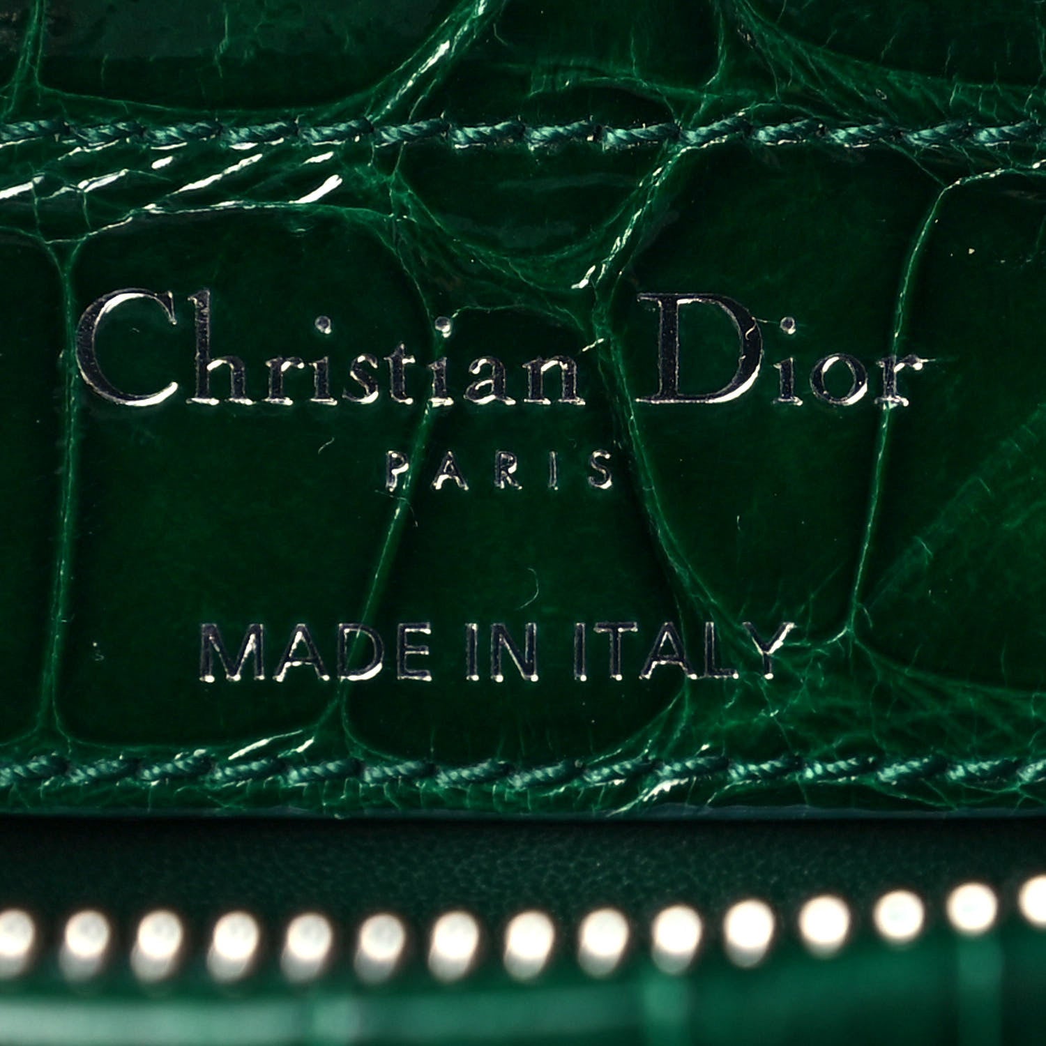 Christian Dior Alligator Medium Lady Dior Dark Green 5 of 12