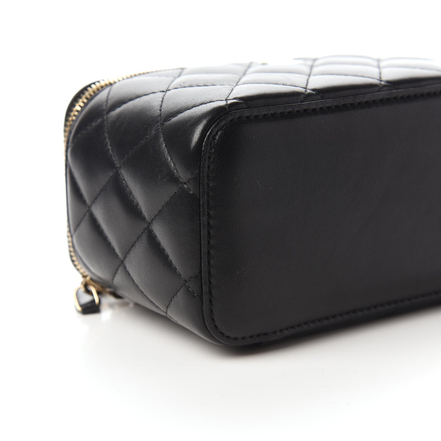Chanel Lambskin Quilted Small Vanity Case With Chain Black 6 of 11