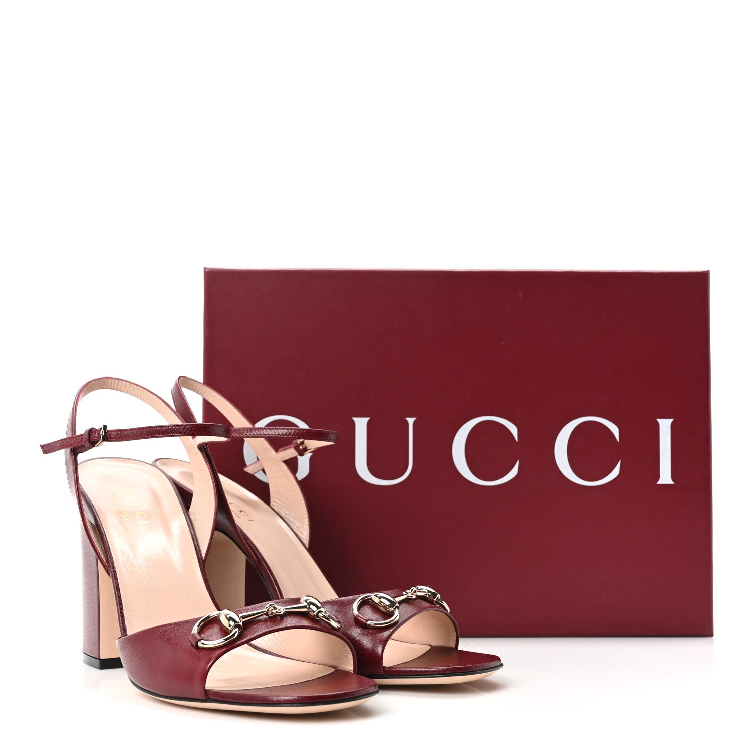 Gucci Malaga Kid Horsebit Cross Strap 95mm Sandals 40 Rossa Ancora 9 of 9