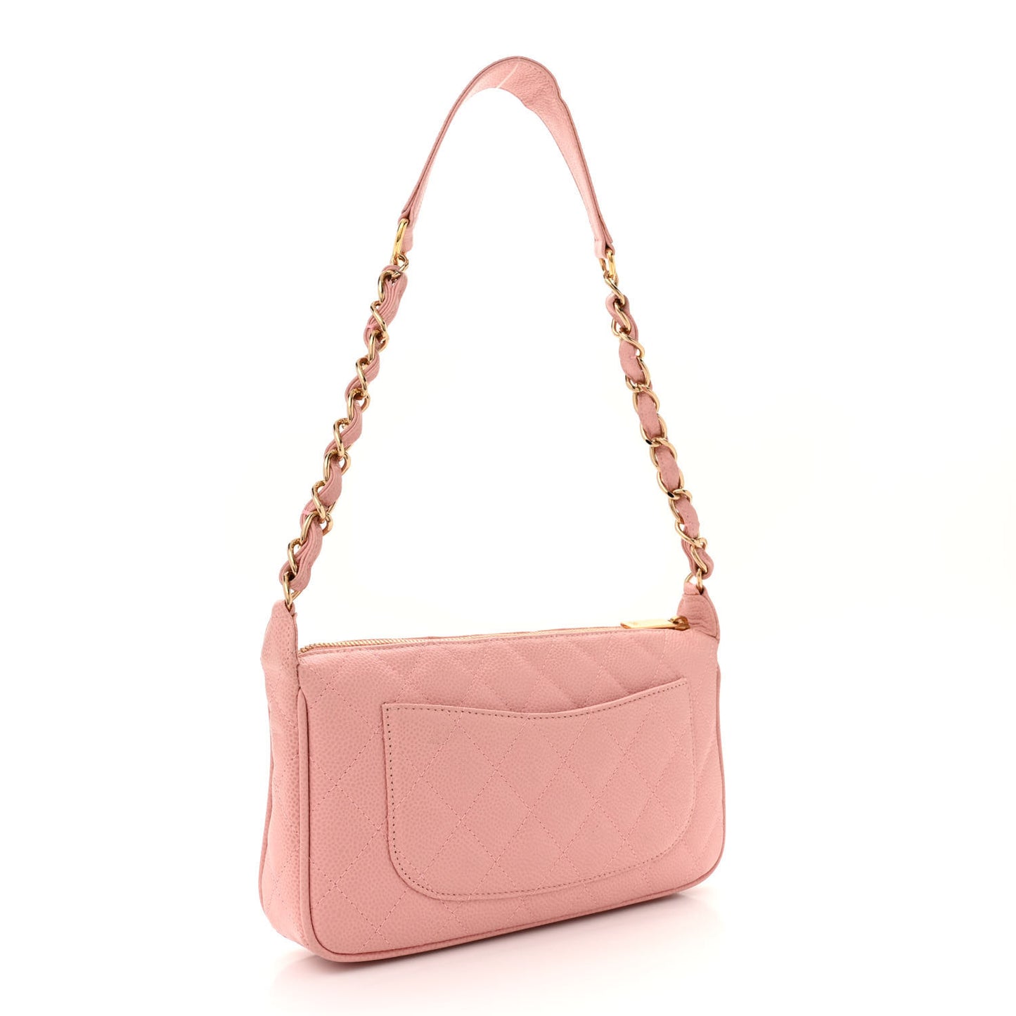 Caviar Quilted Timeless CC Shoulder Bag Pink