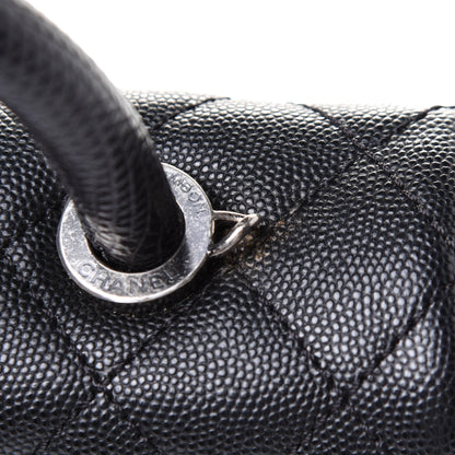 Chanel Caviar Lizard Embossed Quilted Mini Coco Handle Flap Black 7 of 7