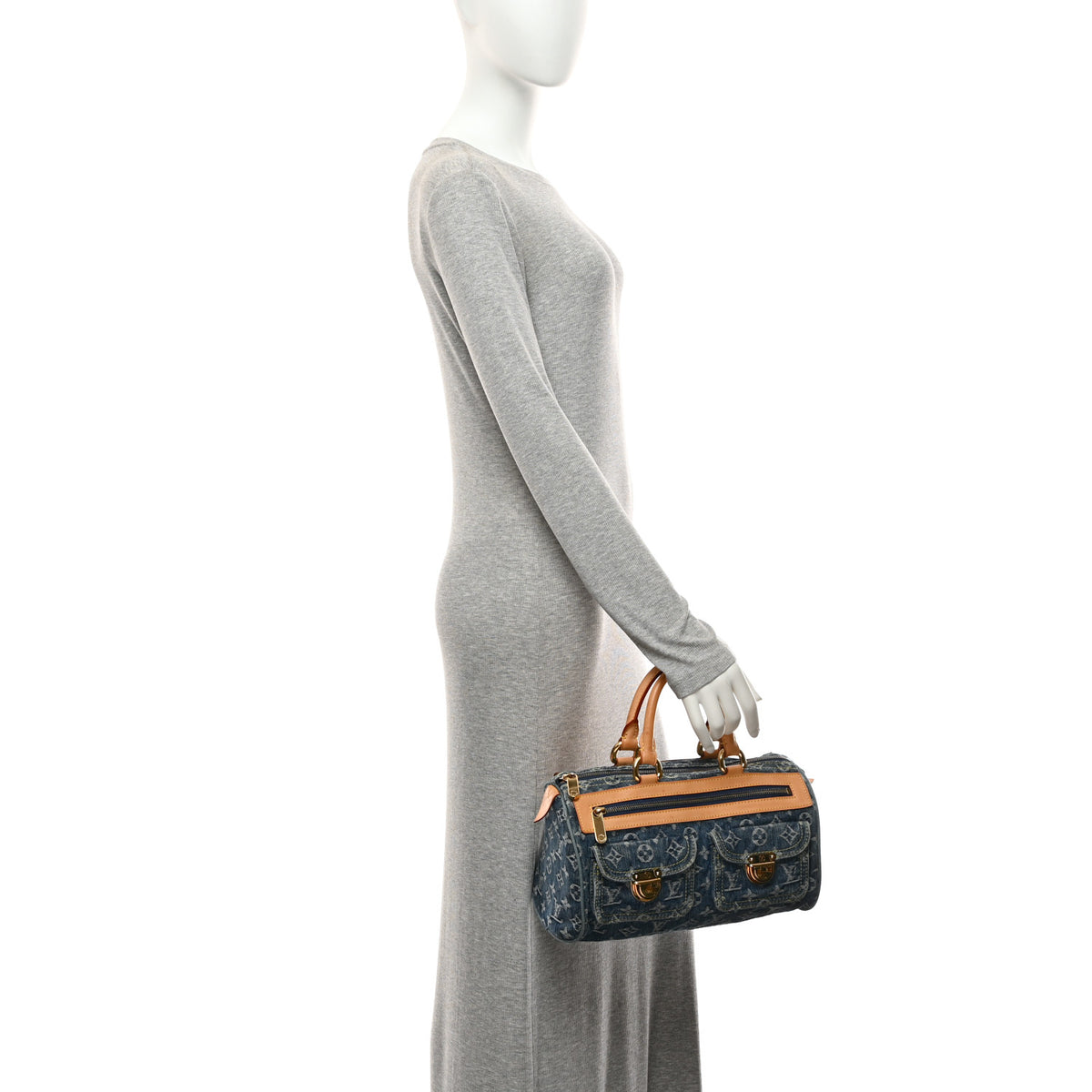 Louis Vuitton Monogram Denim Neo Speedy Blue 2 of 10