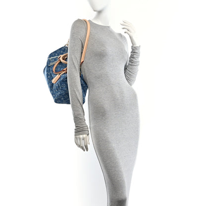 Louis Vuitton Monogram Denim Speedy Soft 30 Blue 2 of 10