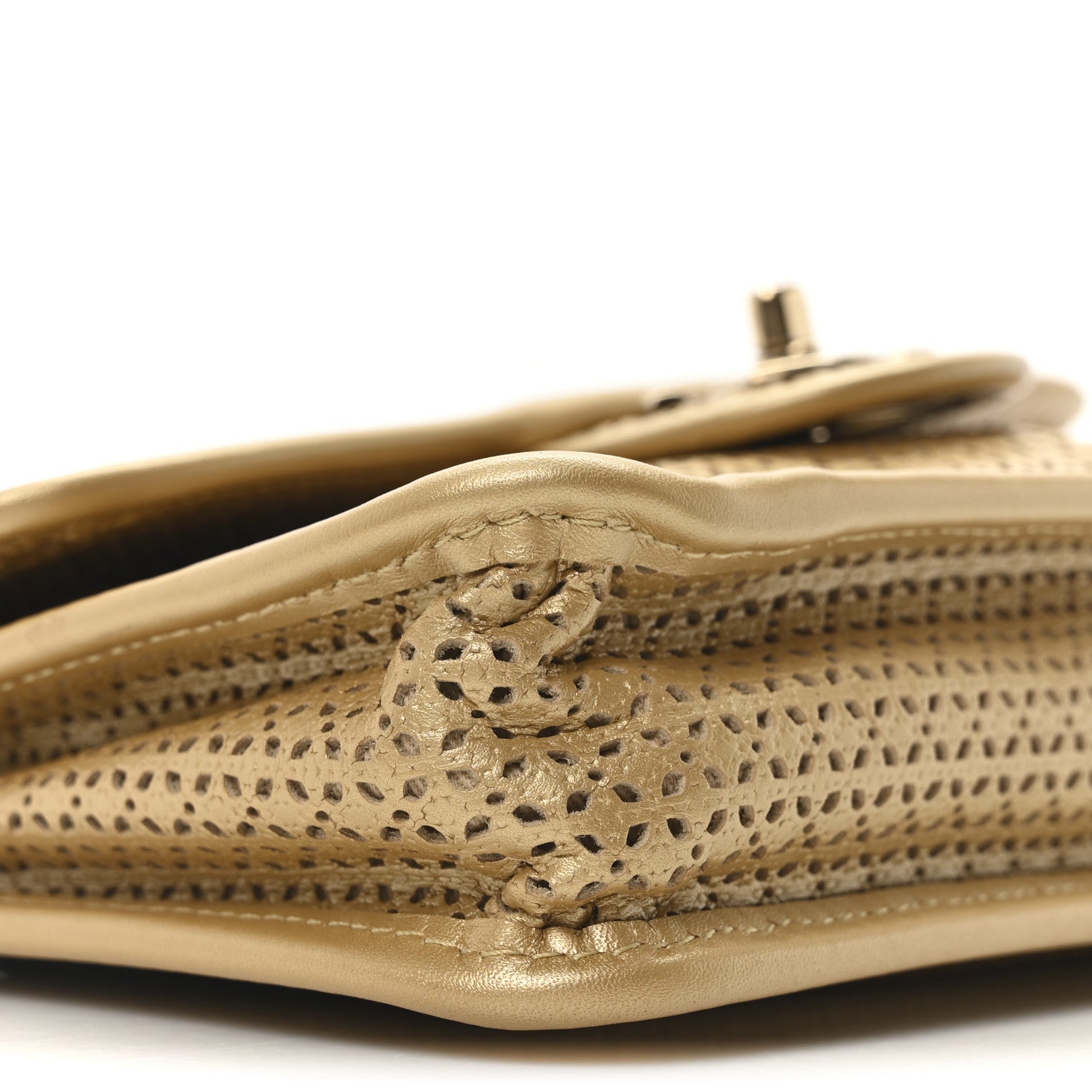 Chanel Metallic Perforated Calfskin Small Up In The Air Flap Gold 9 of 10