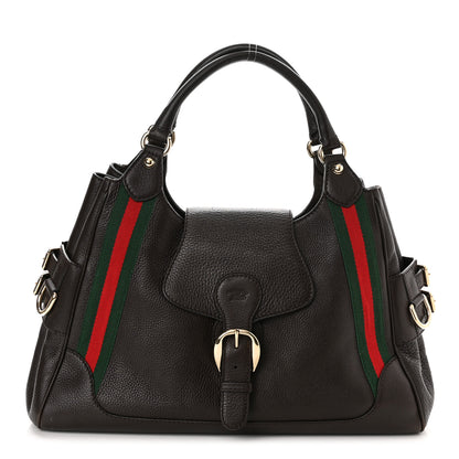 Gucci Calfskin Medium Web Heritage Shoulder Bag Black 1 of 11