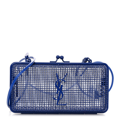 Saint Laurent Brass Lambskin Monogram Cassandre Cage Bag Blue Majorelle 1 of 10