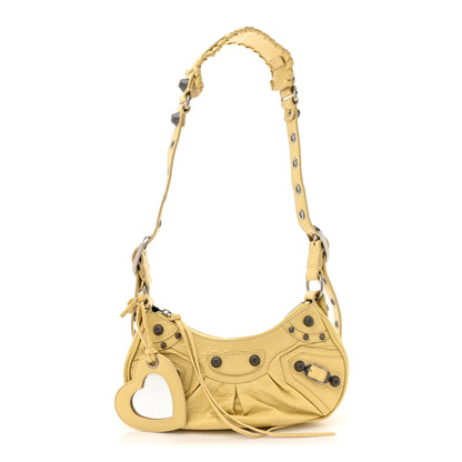 Balenciaga Agneau Arena Le Cagole Shoulder Bag XS Butter Yellow 3 of 11
