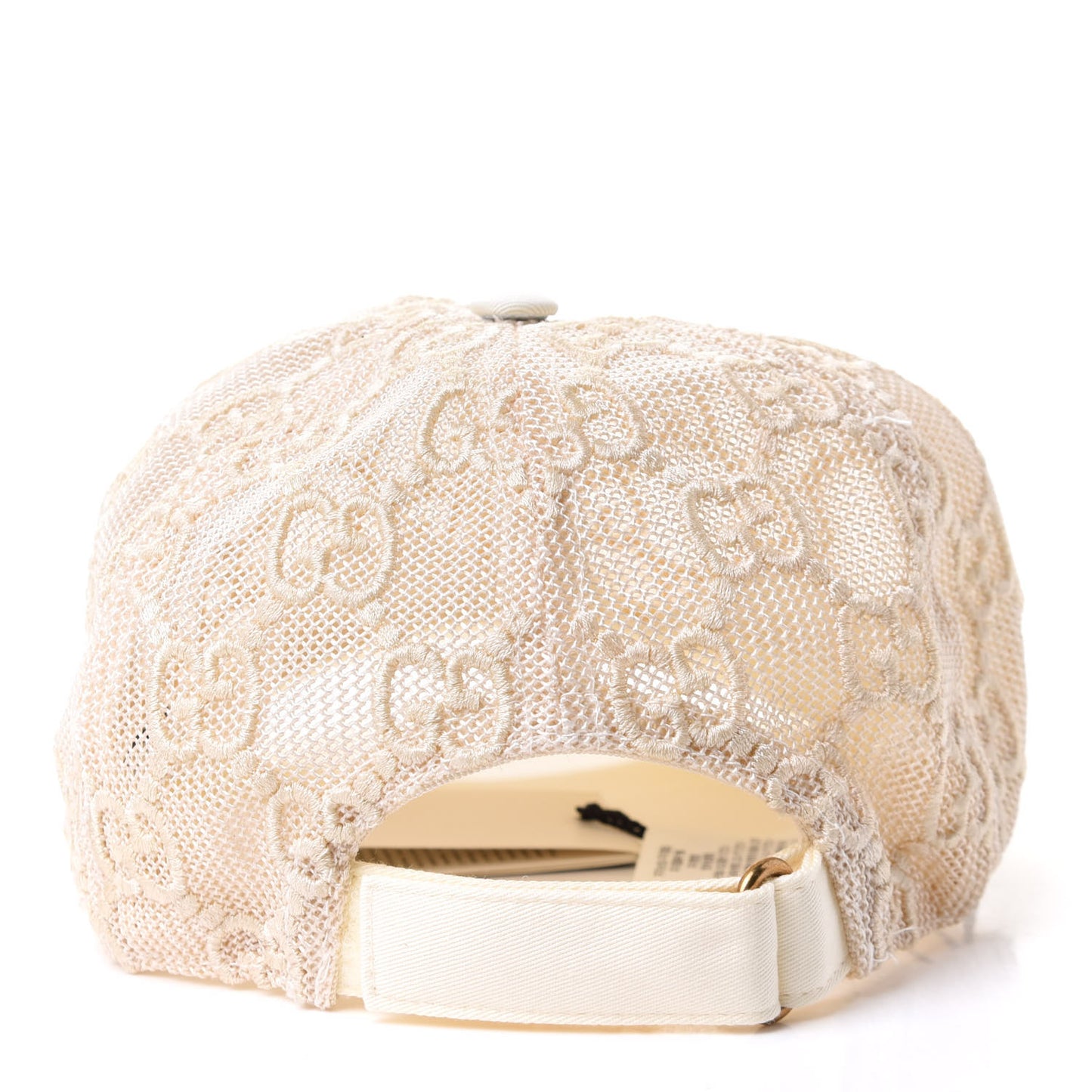 Mesh GG Monogram Shivali Baseball Hat M Cream Ivory