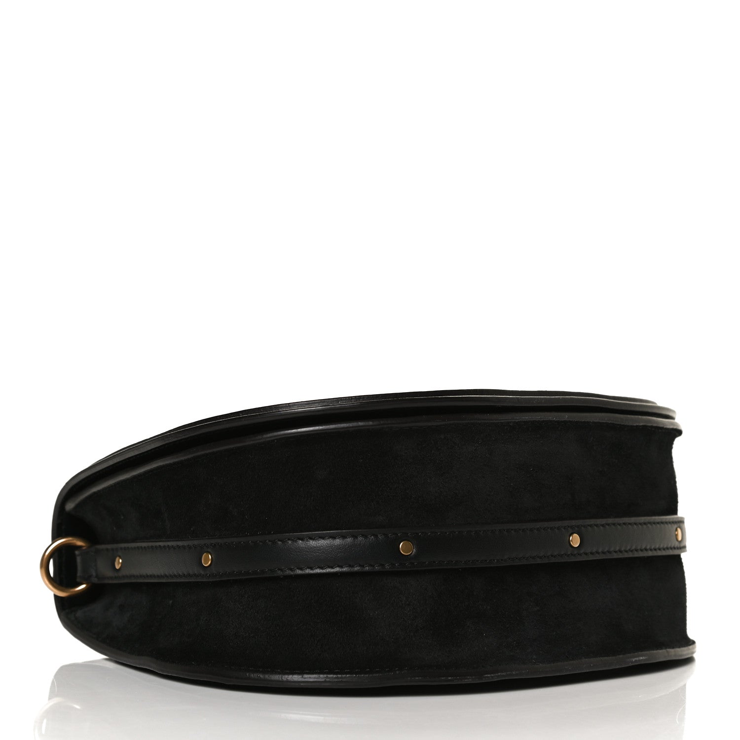 Chloe Calfskin Suede Medium Nile Bracelet Bag Black 4 of 10