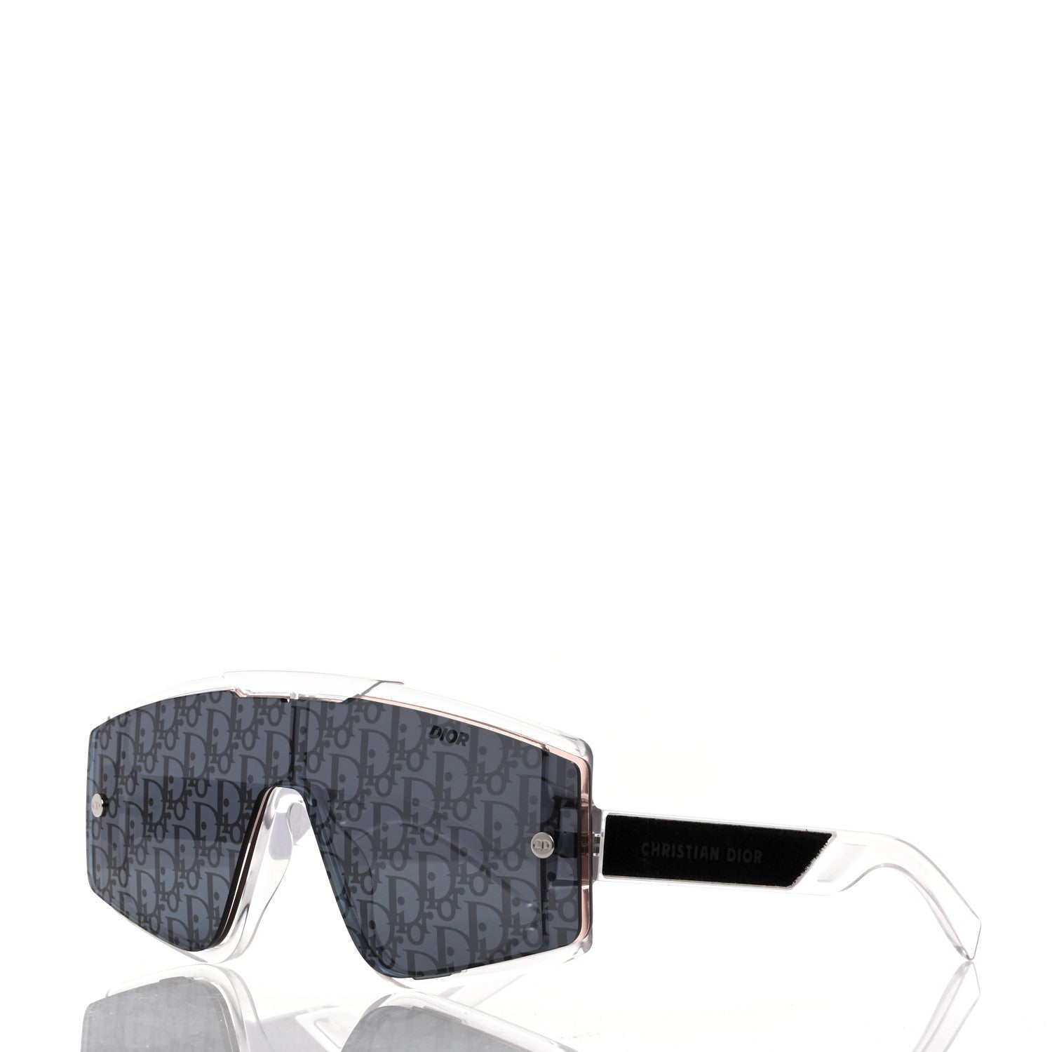 Christian Dior Acetate Diorxtrem MU Oblique Mask Sunglasses Crystal 2 of 9