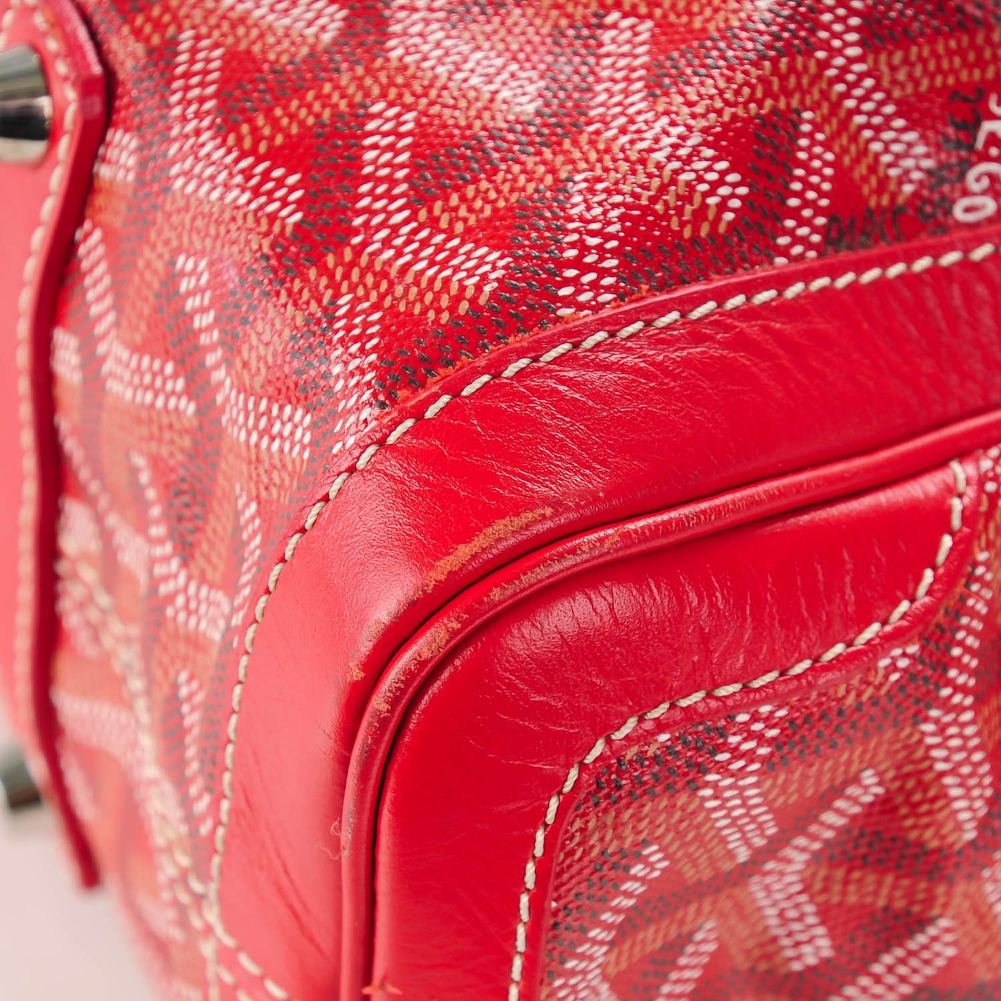 Goyardine Voltaire Tote Red
