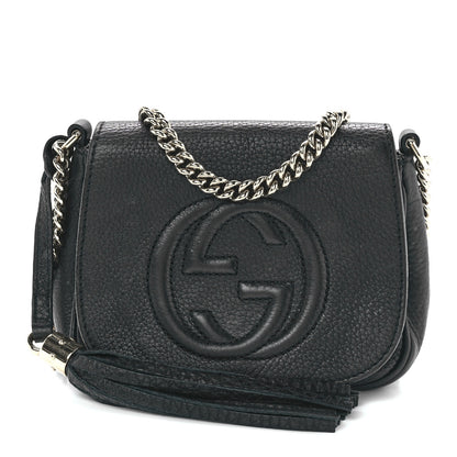 Gucci Pebbled Calfskin Small Soho Flap Crossbody Black 1 of 12