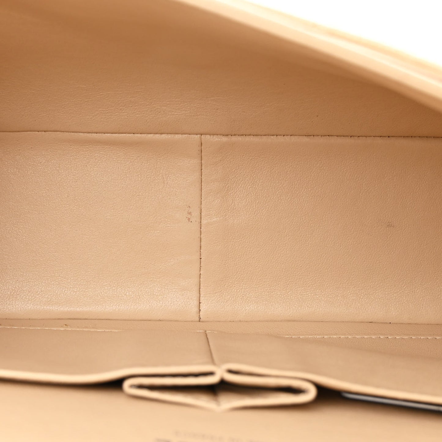 Caviar Quilted Jumbo Double Flap Beige