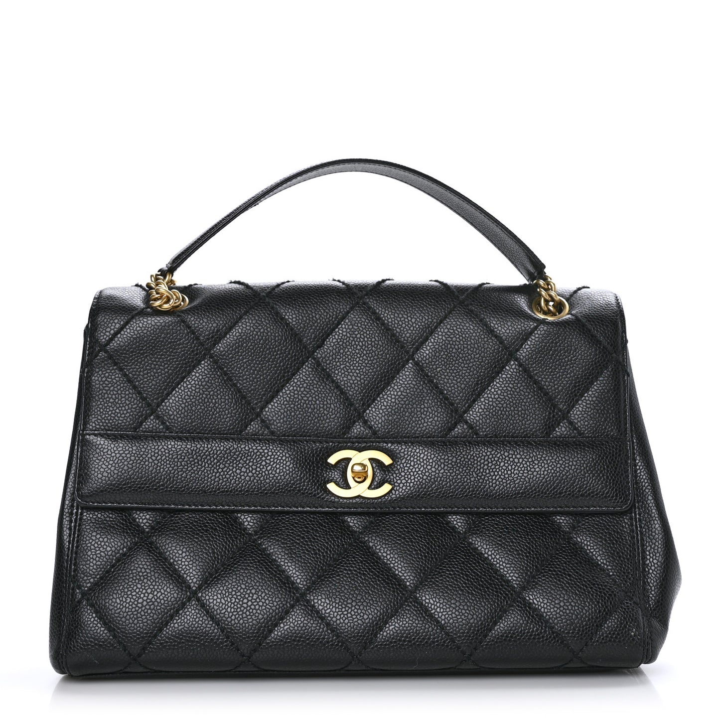 Caviar Quilted Jumbo Single Flap Bag Black